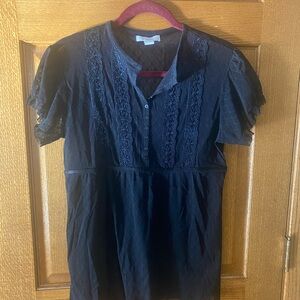 Lace Sheer Baby Doll Top Size Medium